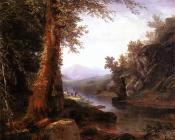 Hunters on a Riverbank - 约翰·冯检基·肯西特